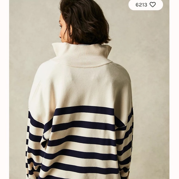 Free People Coastal Stripe Pullover - Brand new w/tags - Picture 6 of 6